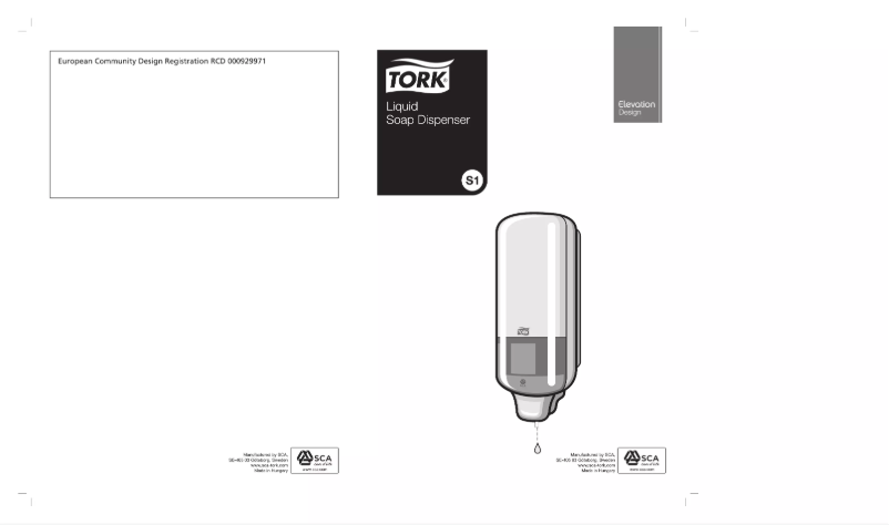 Page n°1 - Manuel utilisateur Tork Elevation S4