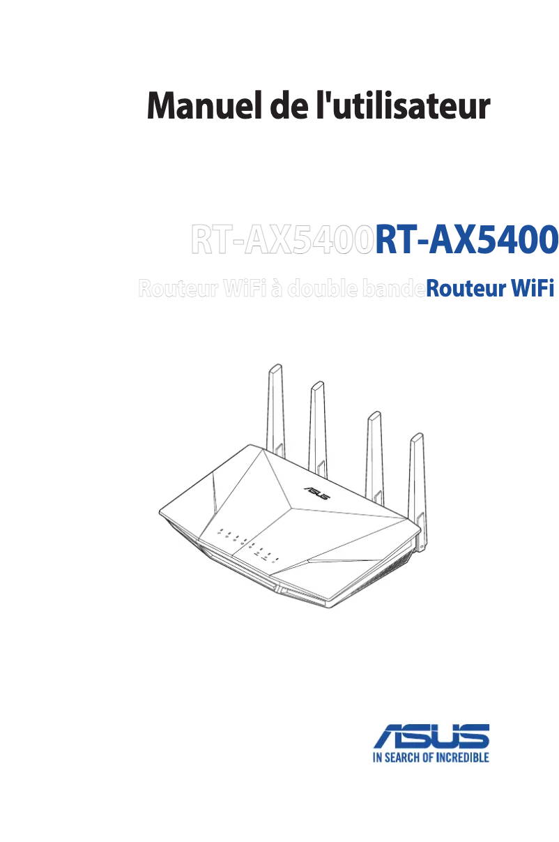 Image de la première page du manuel de l'appareil RT-AX5400