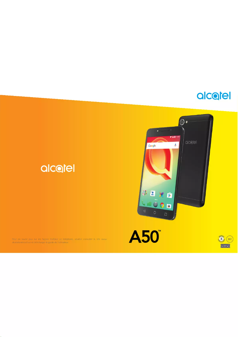 Image de la première page du manuel de l'appareil A50