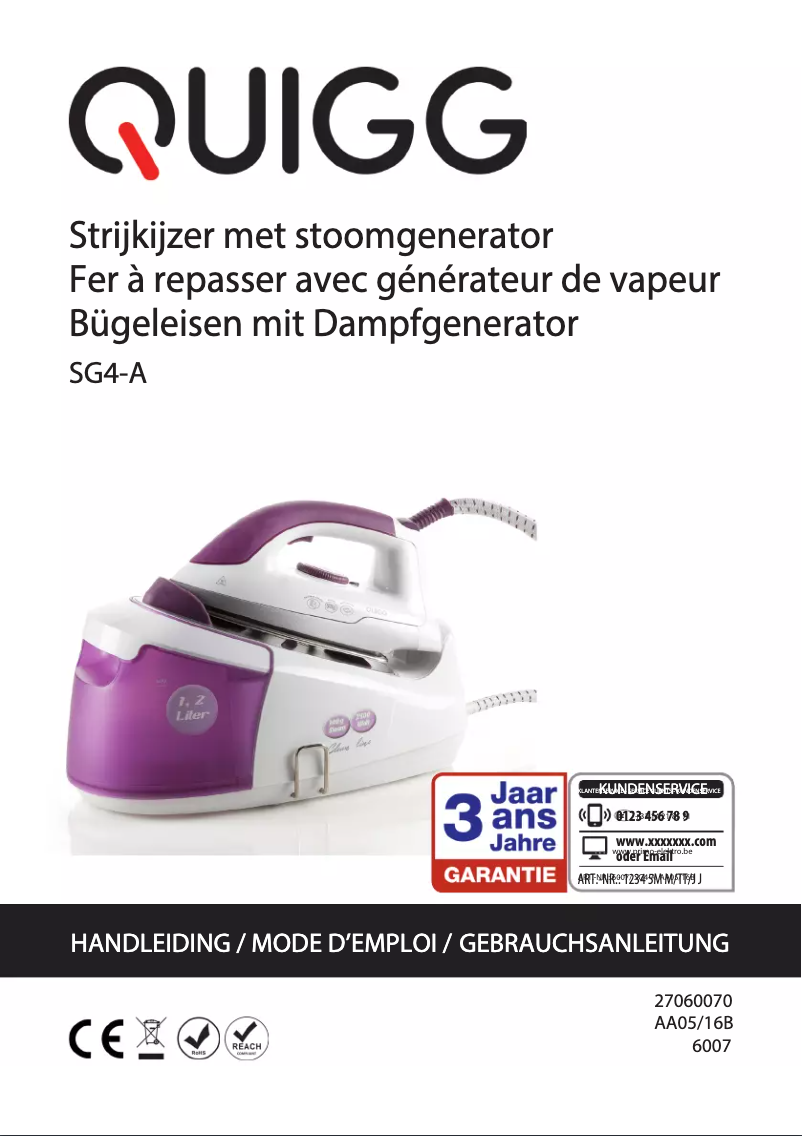 Imagen de la primera página del manual del dispositivo SG4-A-6007