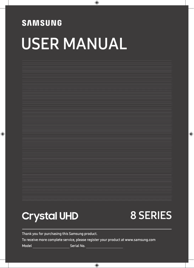 Page n°1 - Manuel utilisateur Samsung UE43TU8500UXXU