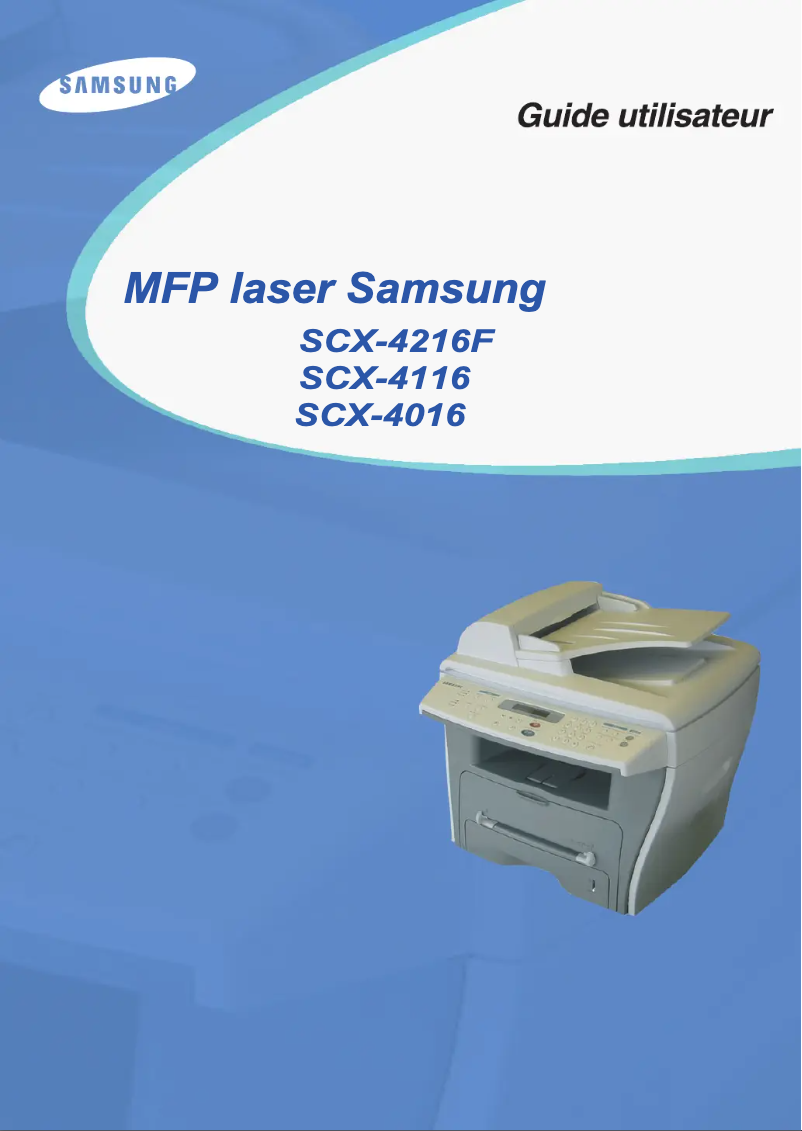 Page n°1 - Manuel utilisateur Samsung SCX-4016