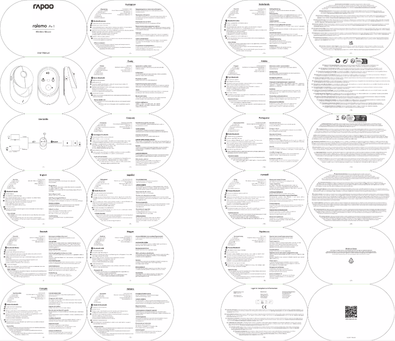 Page n°1 - Manuel utilisateur Rapoo Ralemo Air 1