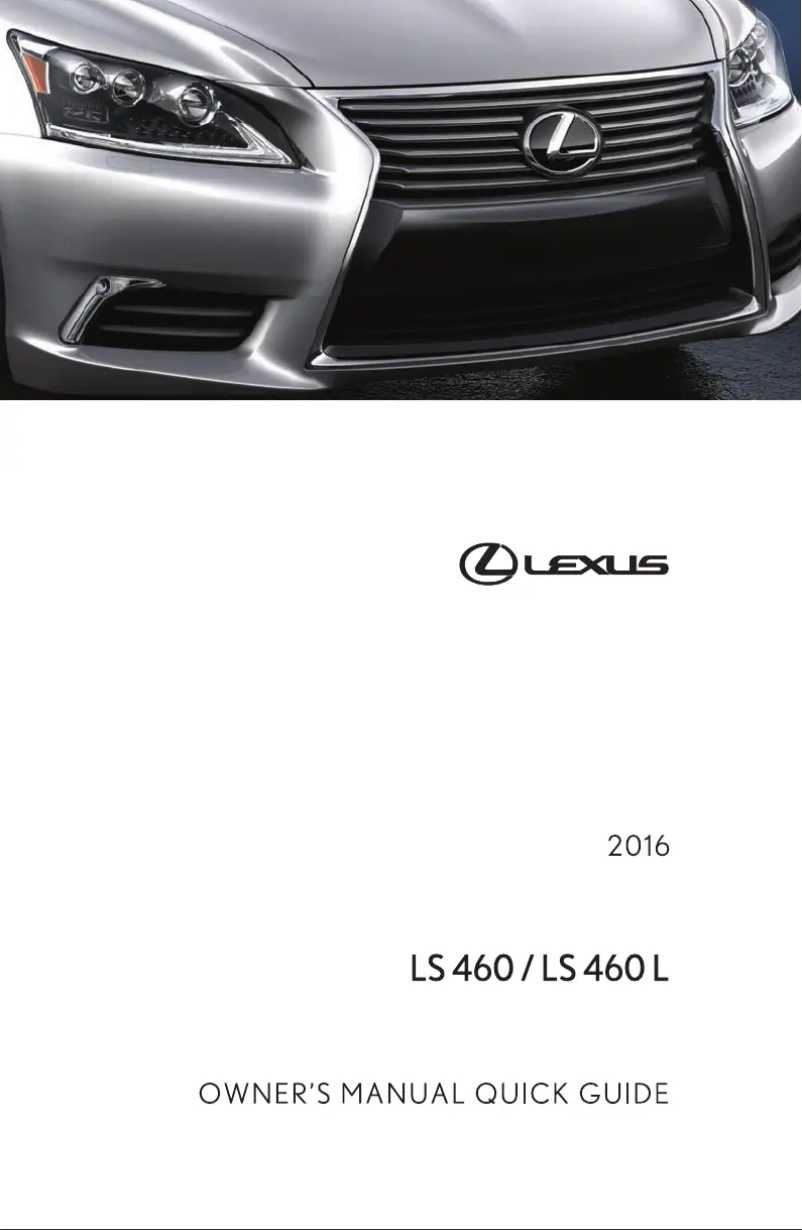Page 1 de la notice Manuel utilisateur Lexus LS 460 (2016)
