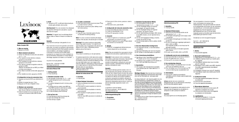 Image de la première page du manuel de l'appareil E50