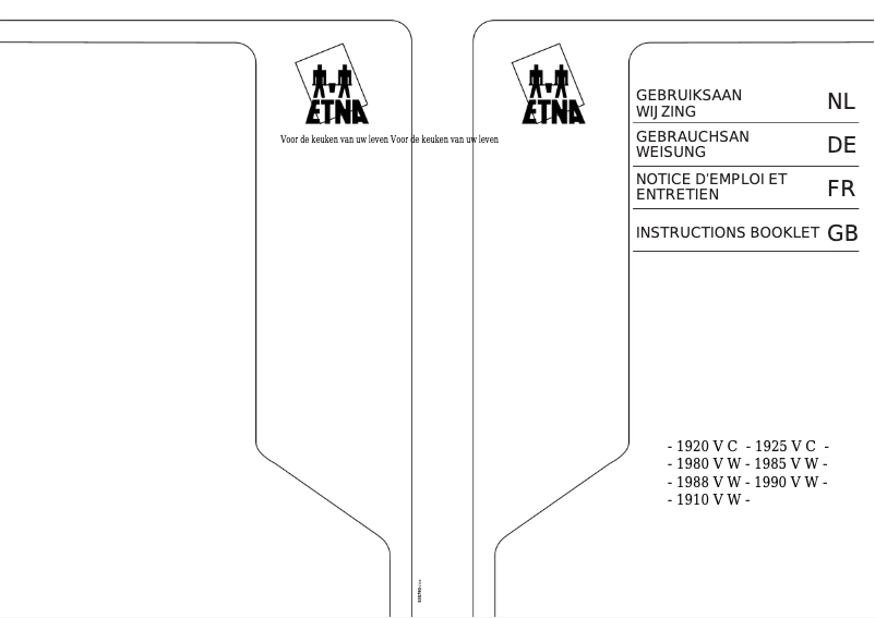 Imagen de la primera página del manual del dispositivo 1988VW