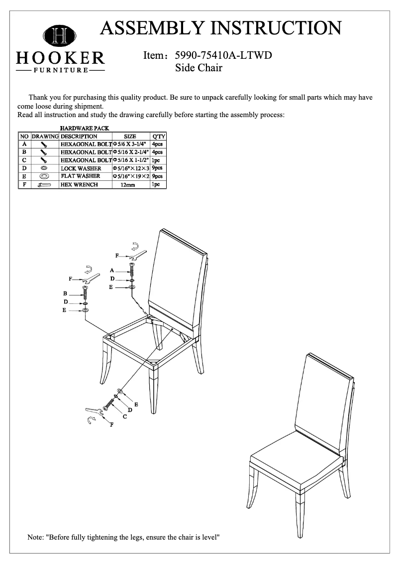 Image de la première page du manuel de l'appareil 5990-75410A-LTWD