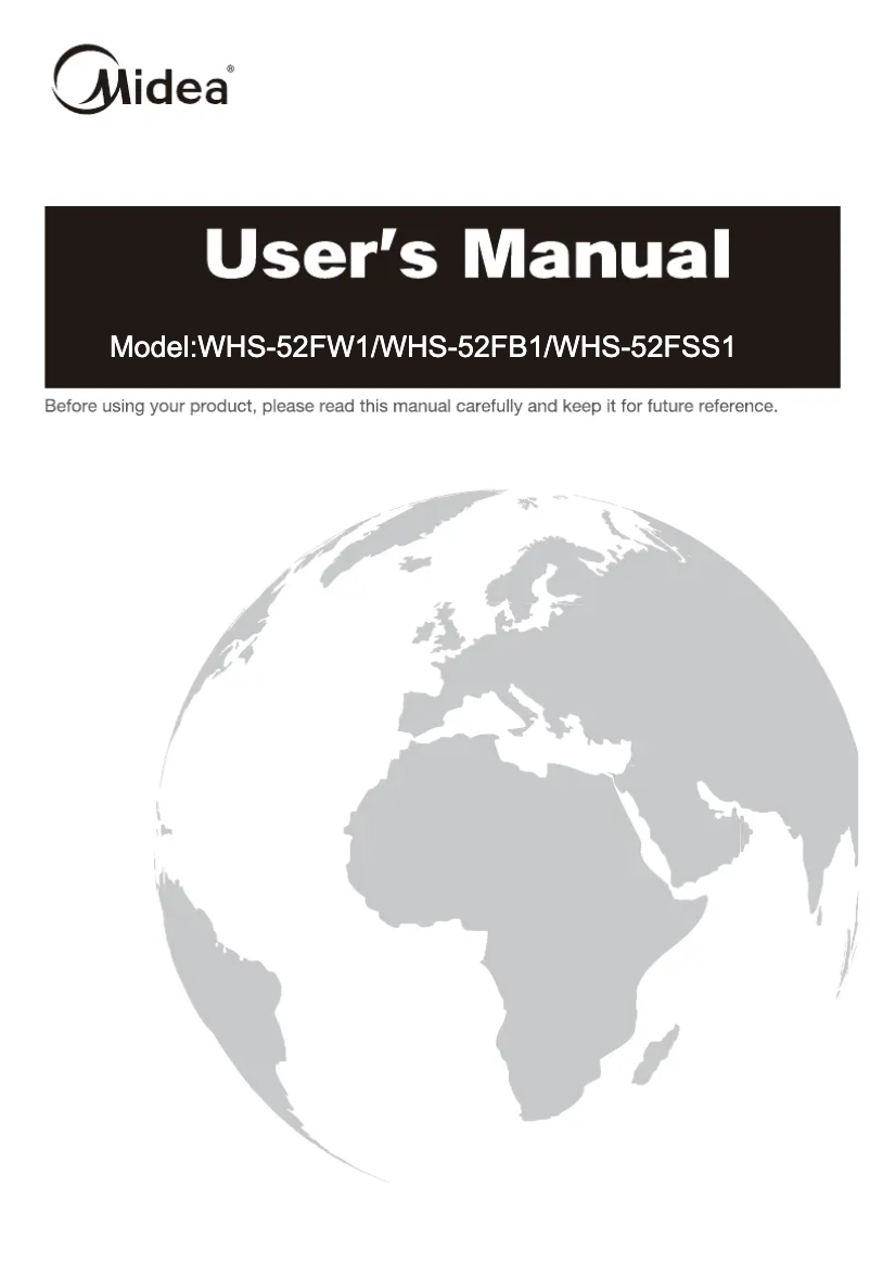 Page 1 de la notice Manuel utilisateur Midea WHS-52FB1