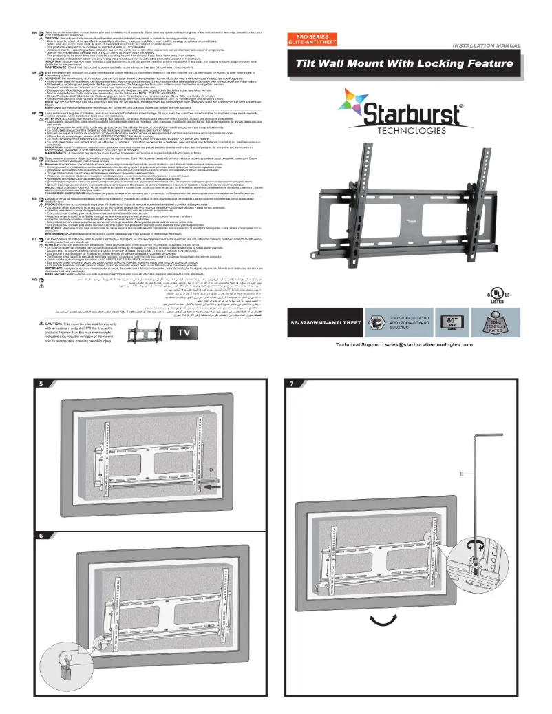 Page n°1 - Manuel utilisateur Starburst SB-3780WMT-ANTI THEFT