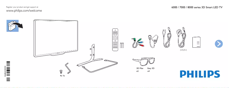 Imagen de la primera página del manual del dispositivo 55PFL7008K