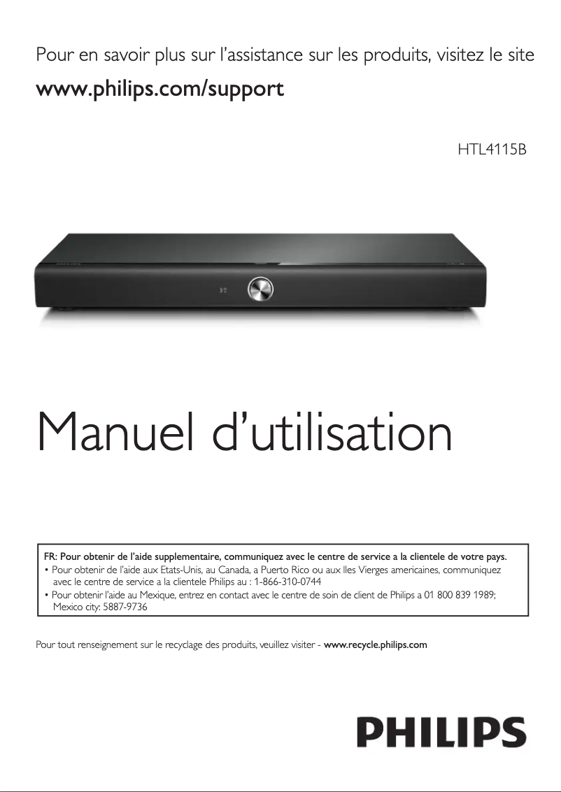 First page image of the manual for HTL4115B
