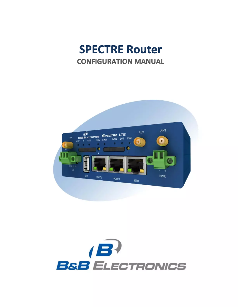 Page n°1 - Manuel utilisateur B&B Electronics RTLTE-310-W-VZ