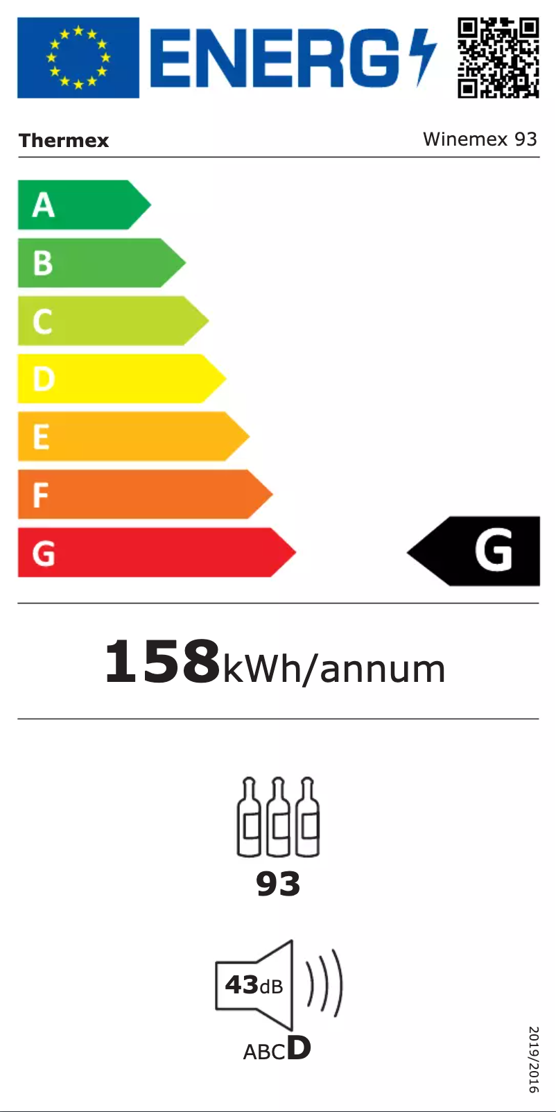 Page n°1 - Label énergétique Thermex Winemex 93