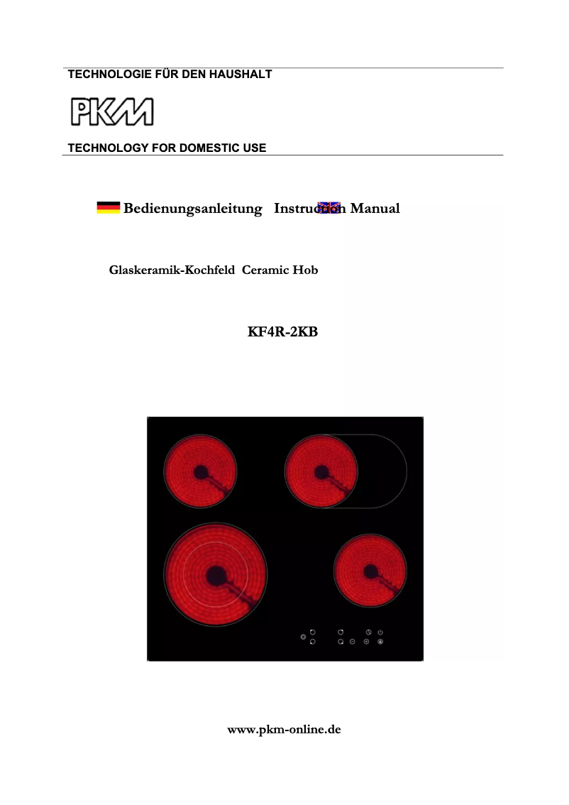 Page n°1 - Manuel utilisateur PKM KF4R-2KB