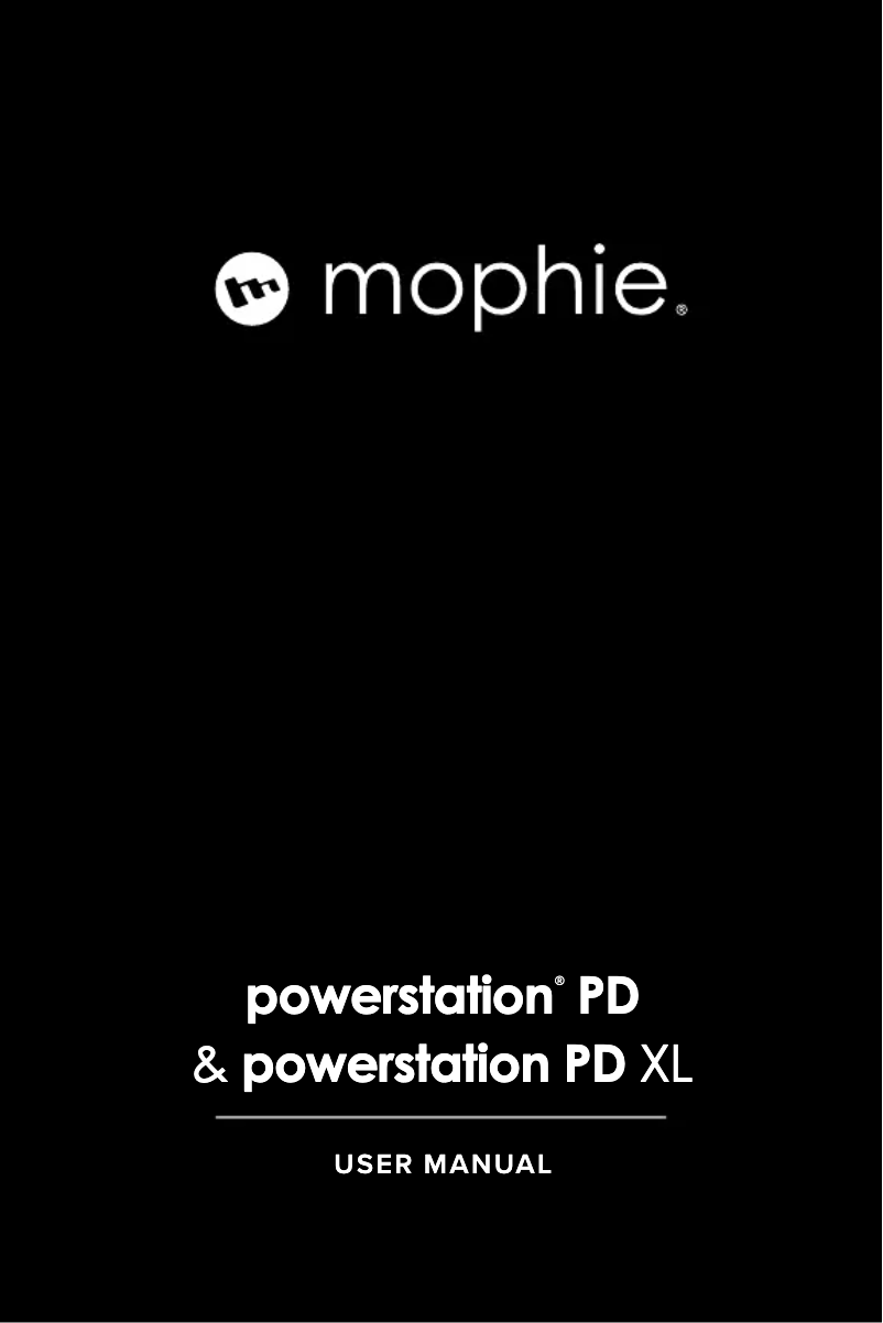 Page n°1 - Manuel utilisateur Mophie Powerstation PD XL