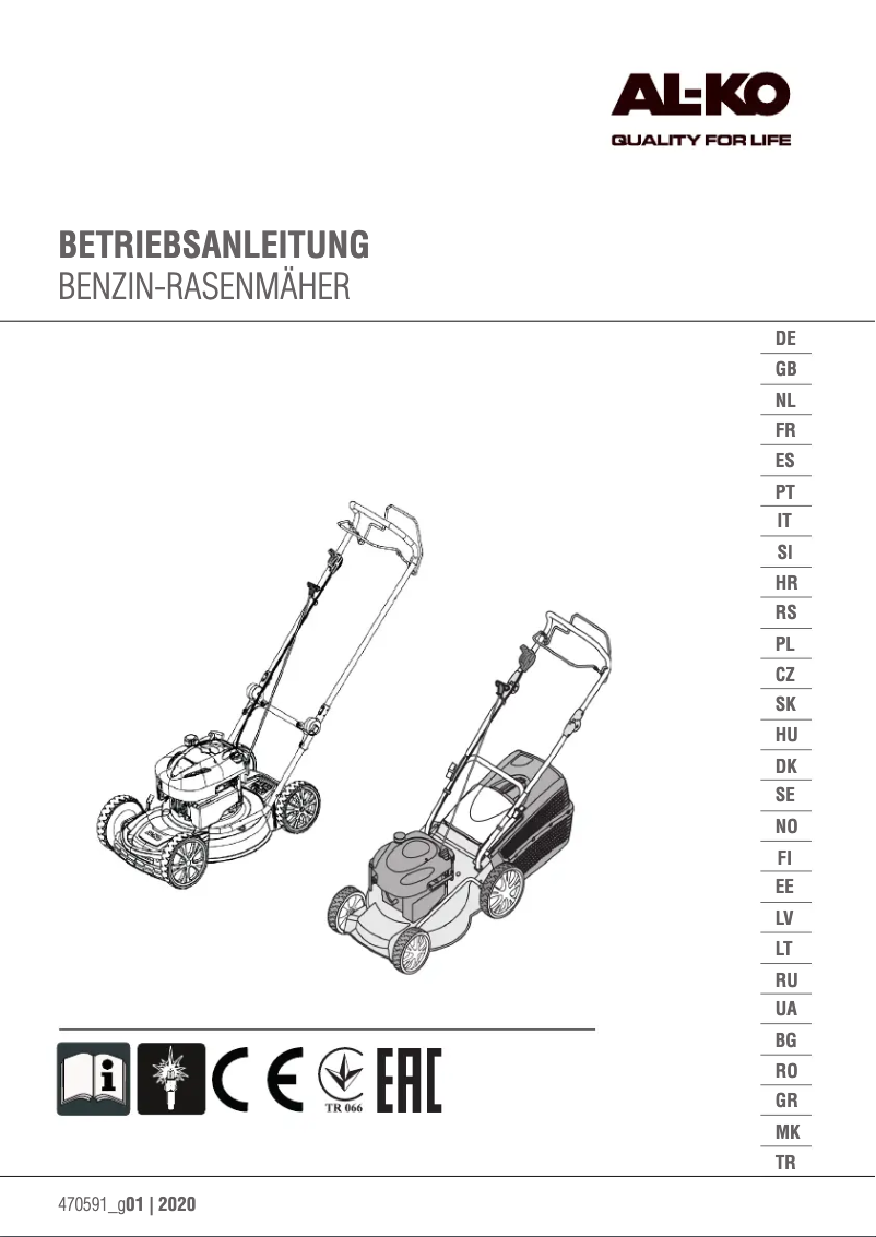 Page 1 de la notice Manuel utilisateur AL-KO Classic 4.62 SPI-A Plus