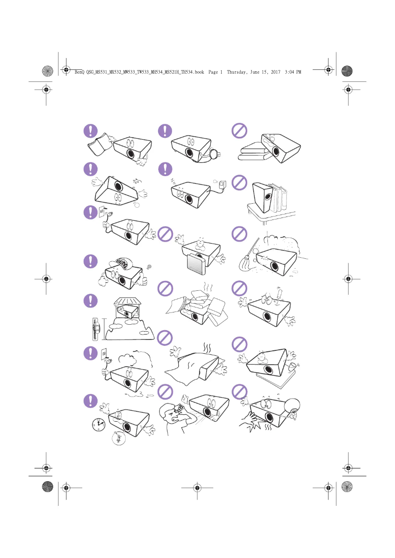 Page n°1 - Guide de démarrage rapide BenQ MW533