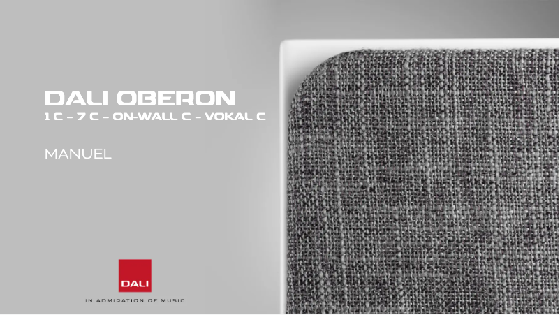 Page 1 de la notice Manuel utilisateur Dali Oberon On-wall C