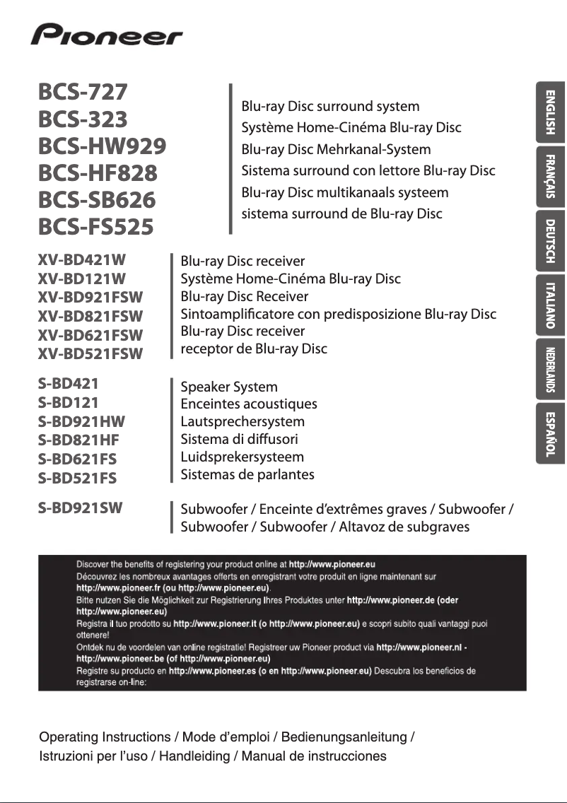 Image de la première page du manuel de l'appareil XV-BD521FSW