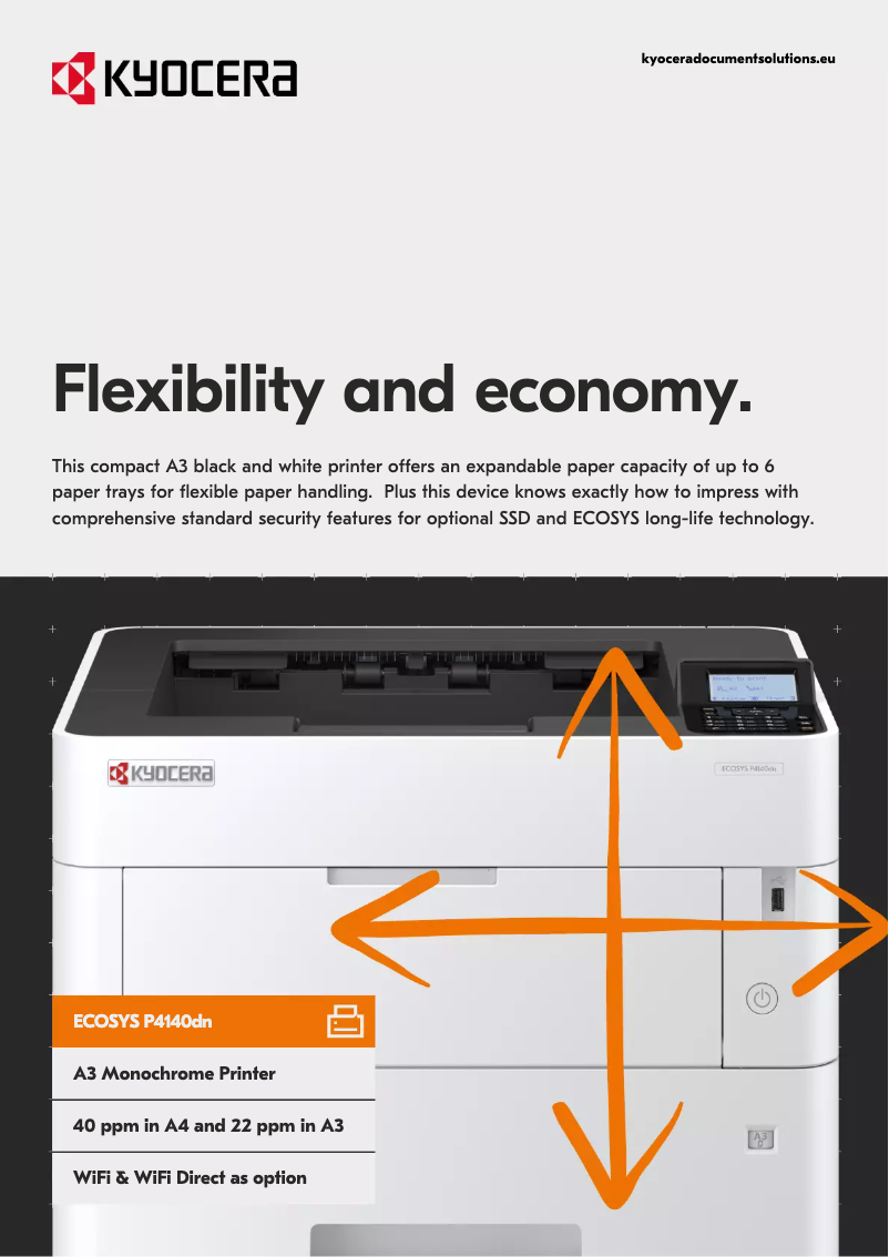 Page n°1 - Fiche technique Kyocera ECOSYS P4140dn