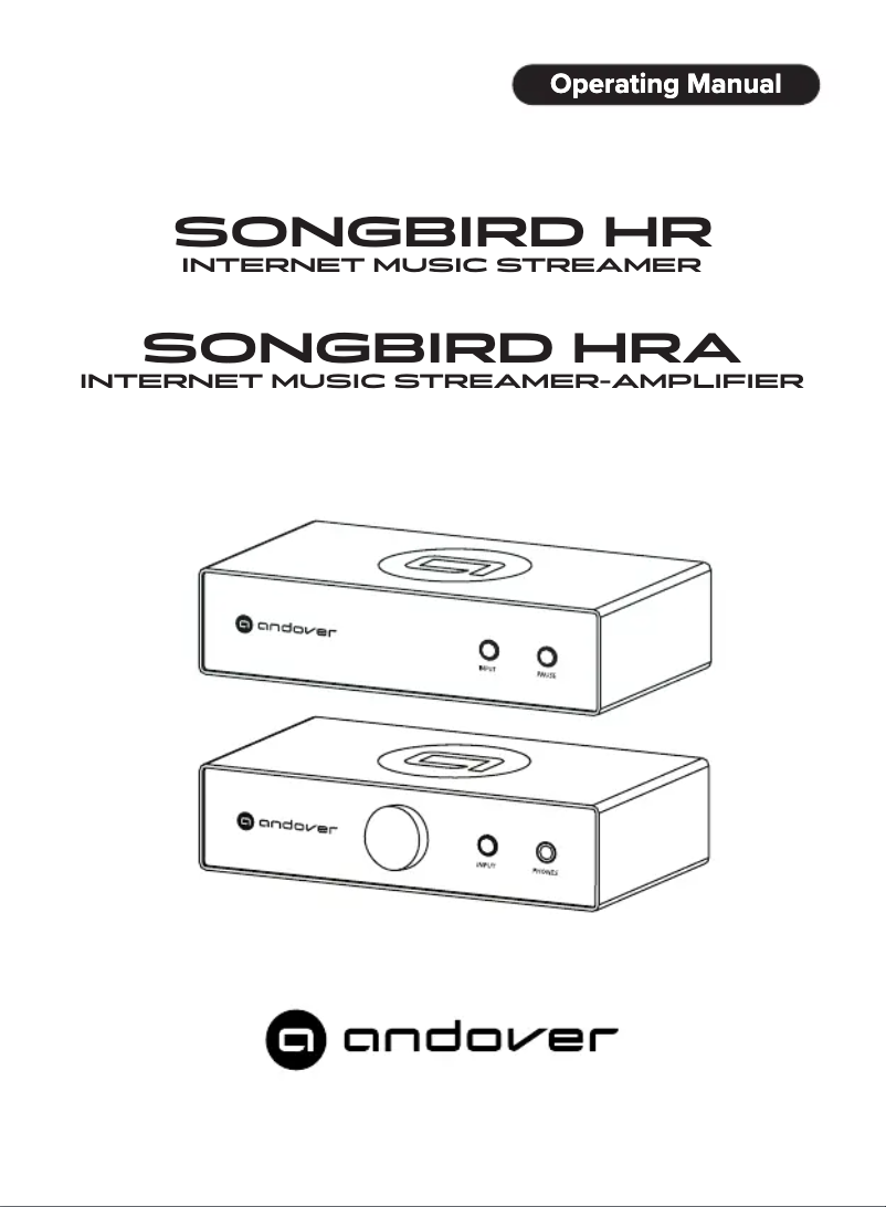 Page n°1 - Manuel utilisateur Andover Songbird HR