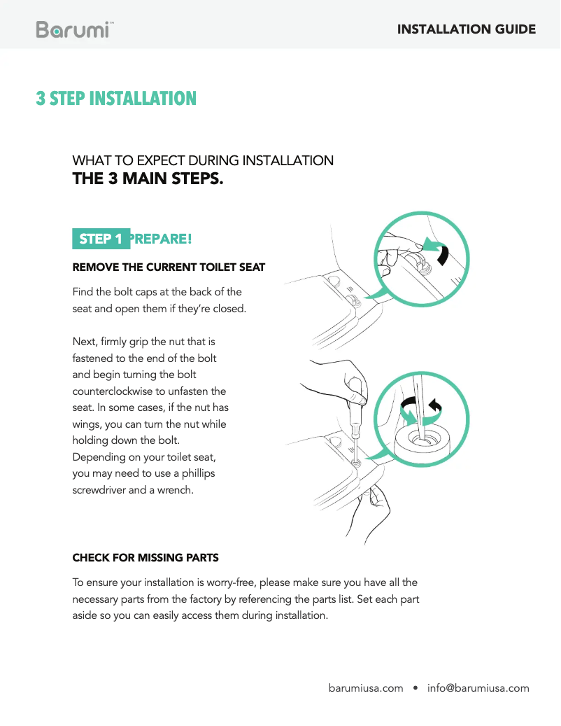 Page n°1 - Manuel utilisateur Barumi EF-BM-4000