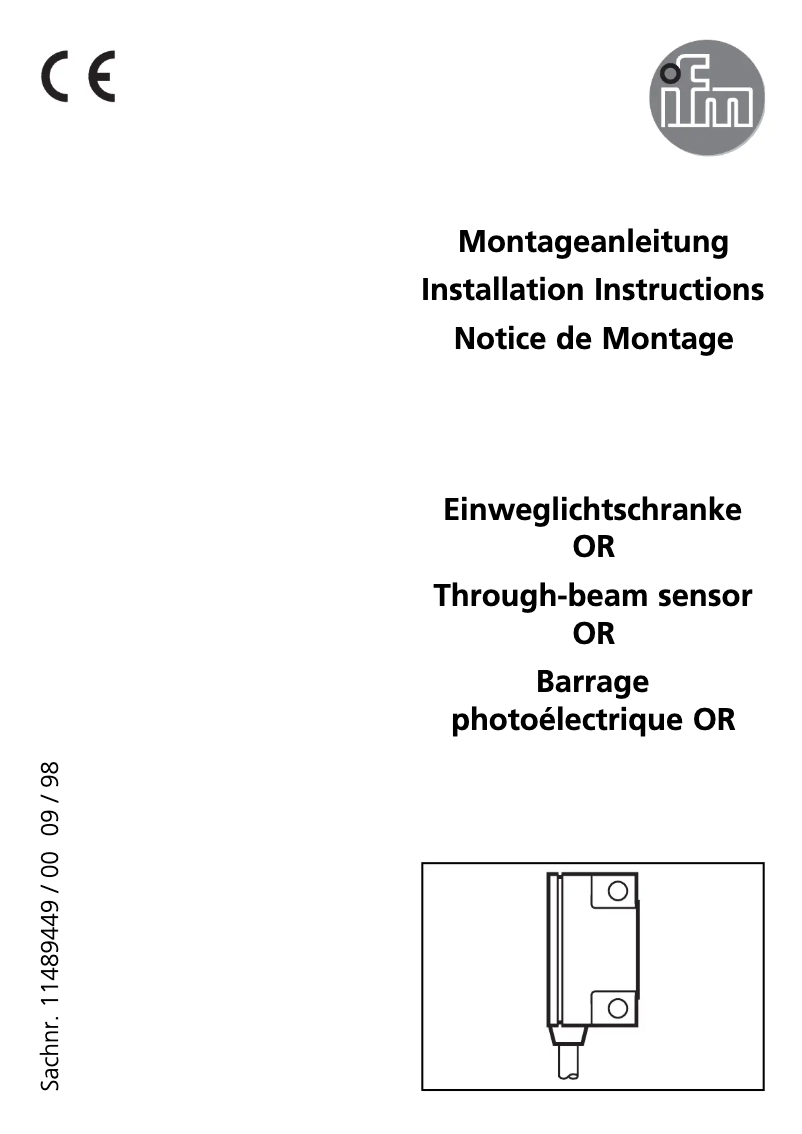 Image de la première page du manuel de l'appareil OR0010