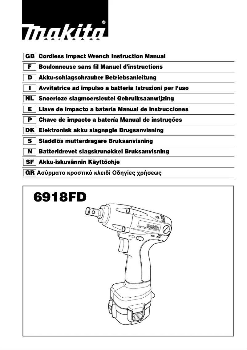Page 1 de la notice Manuel utilisateur Makita 6918FD