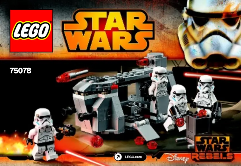 Page 1 de la notice Manuel utilisateur Lego Star Wars 75078
