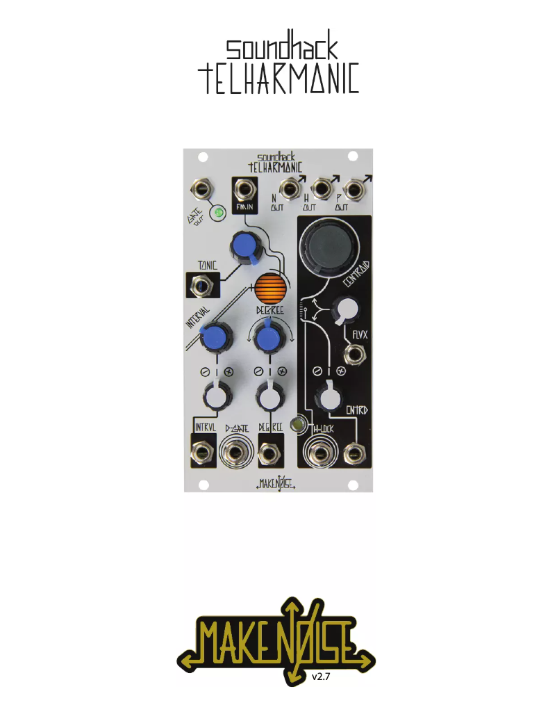 Page 1 of the manual User Manual Make Noise tELHARMONIC