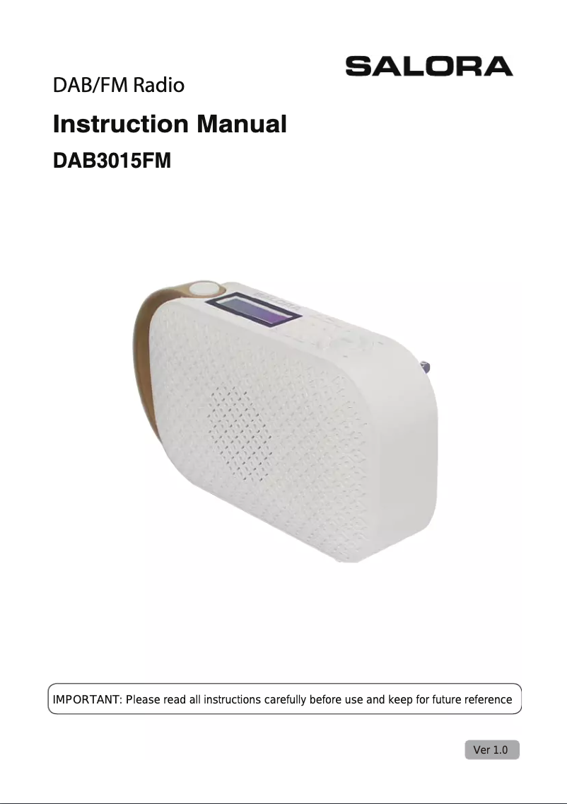 Page n°1 - Manuel utilisateur Salora DAB3015FM