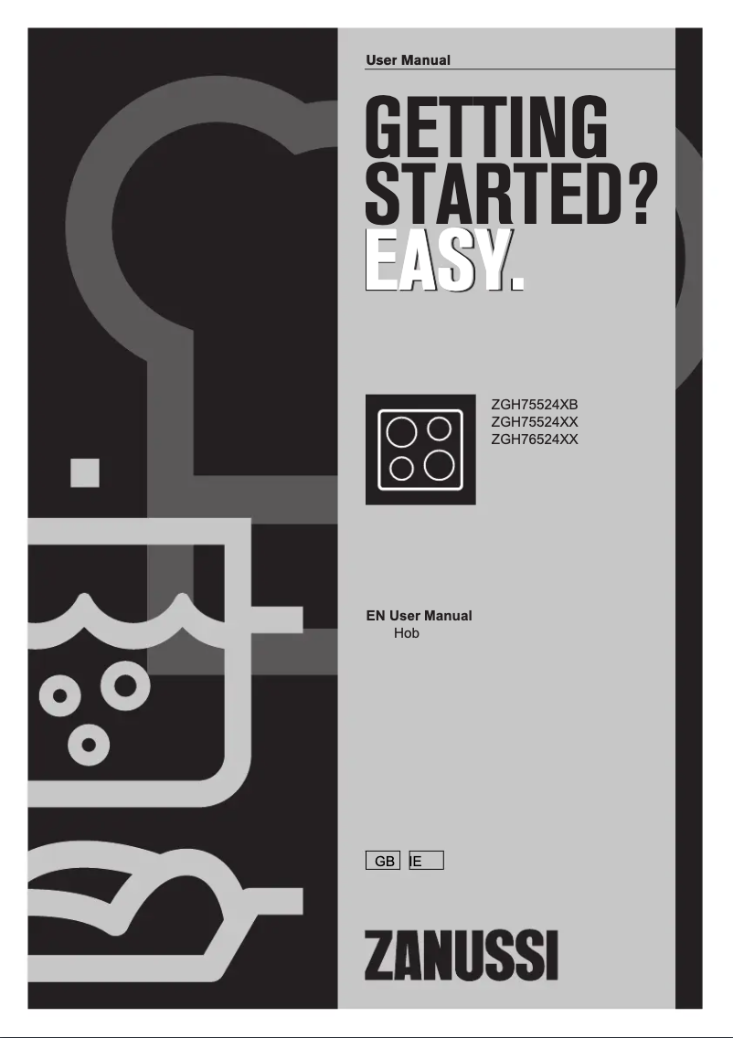 Page n°1 - Manuel utilisateur Zanussi ZGH75524XX