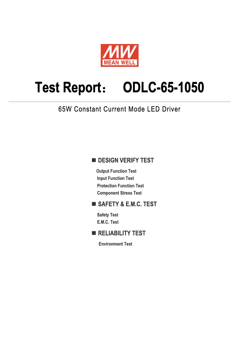 Image de la première page du manuel de l'appareil ODLC-65-1050