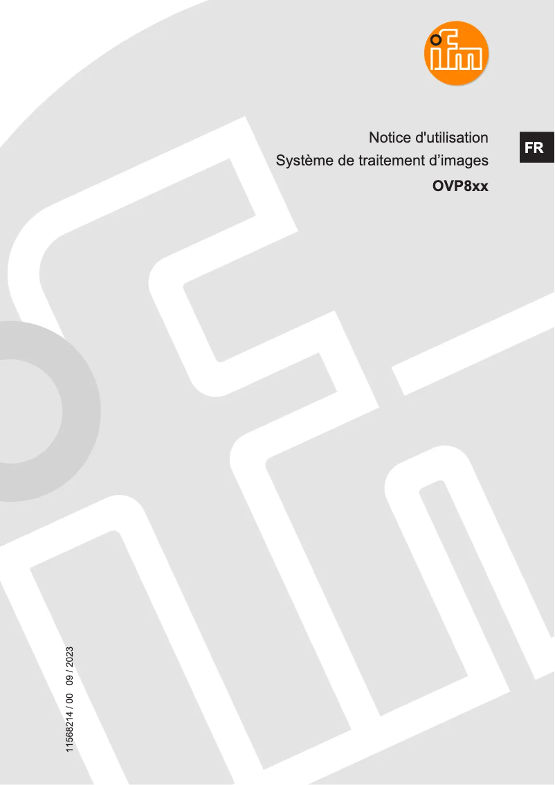 Page n°1 - Manuel utilisateur IFM OVP810