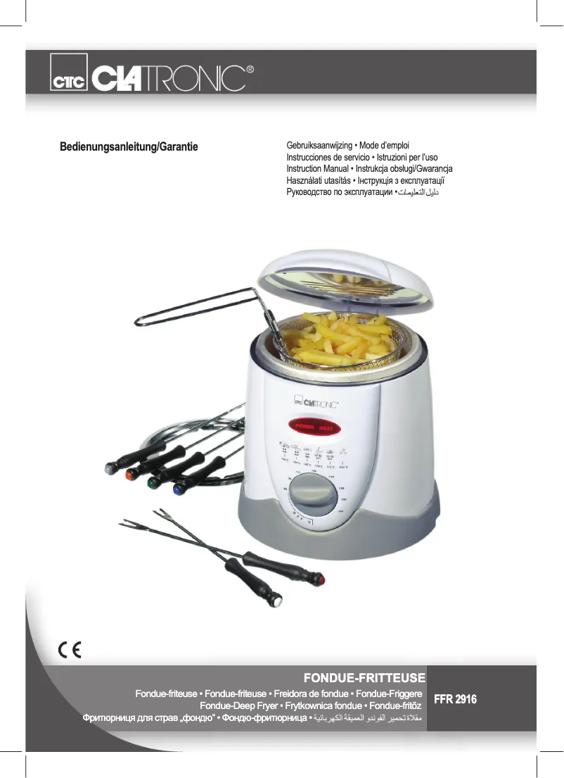 Page 1 de la notice Manuel utilisateur Clatronic FFR 2916