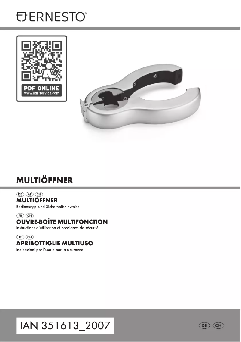 Page n°1 - Manuel utilisateur Ernesto IAN 351613