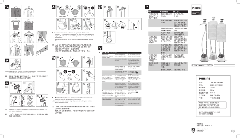 Page 1 de la notice Manuel utilisateur Philips DailyTouch GC513