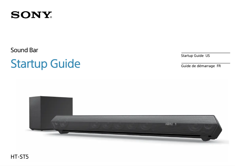 Page 1 de la notice Guide d'installation Sony HT-ST5