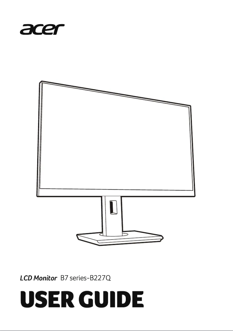Page n°1 - Manuel utilisateur Acer B227Q