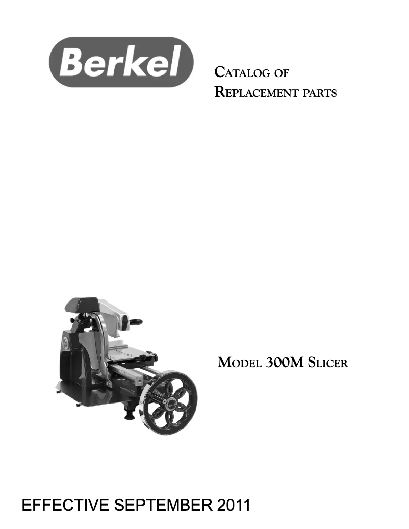 Page 1 de la notice Catalogue Berkel 300M