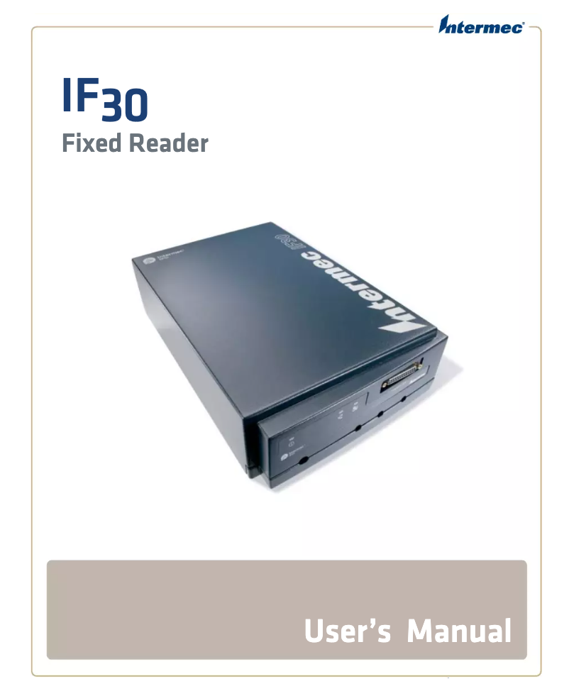 Page n°1 - Manuel utilisateur Intermec IF30