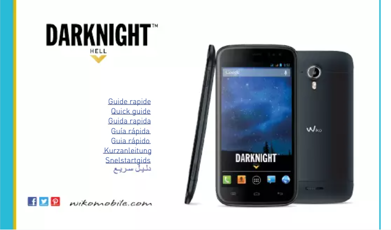 Page 1 de la notice Manuel utilisateur Wiko Darknight