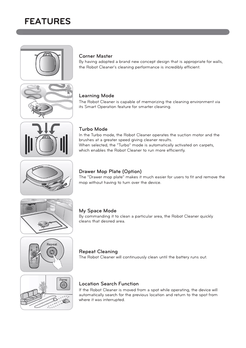Page n°1 - Manuel utilisateur LG HOM-BOT VR64701LVMP