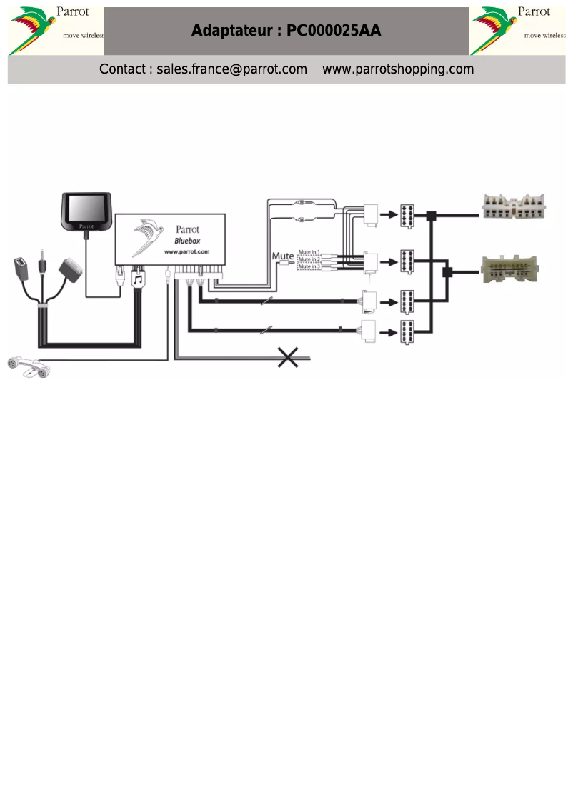 Page 1 de la notice Manuel utilisateur Parrot PC000025AA