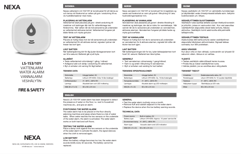 Image de la première page du manuel de l'appareil LS-153