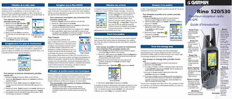 Image de la première page du manuel de l'appareil Rino 520