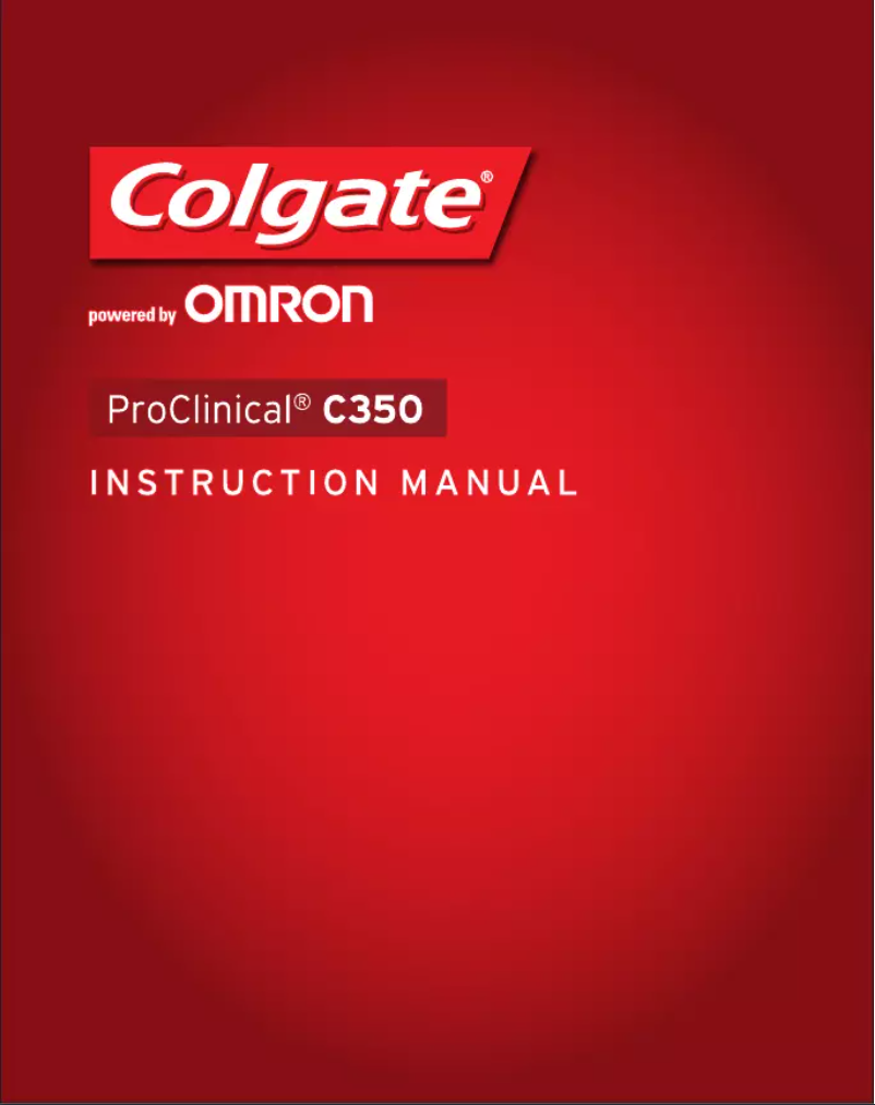 Page n°1 - Manuel utilisateur Omron ProClinical C350 Colgate