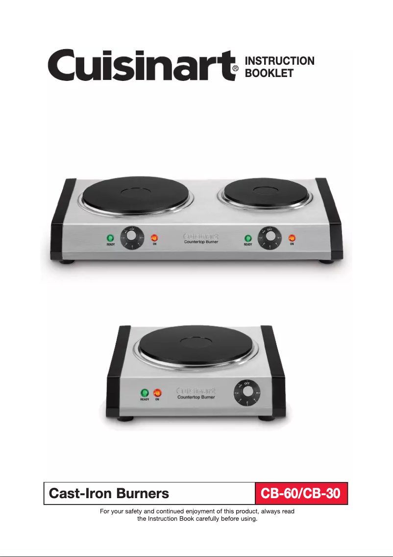 Page 1 de la notice Manuel utilisateur Cuisinart CB-60