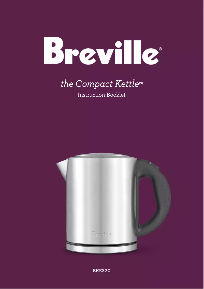 Image de la première page du manuel de l'appareil The Compact Kettle BKE320