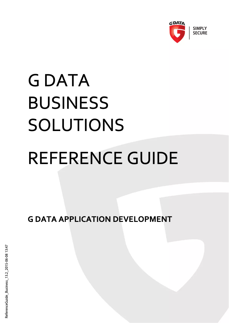 Page 1 of the manual User Manual G DATA Endpoint Protection Business
